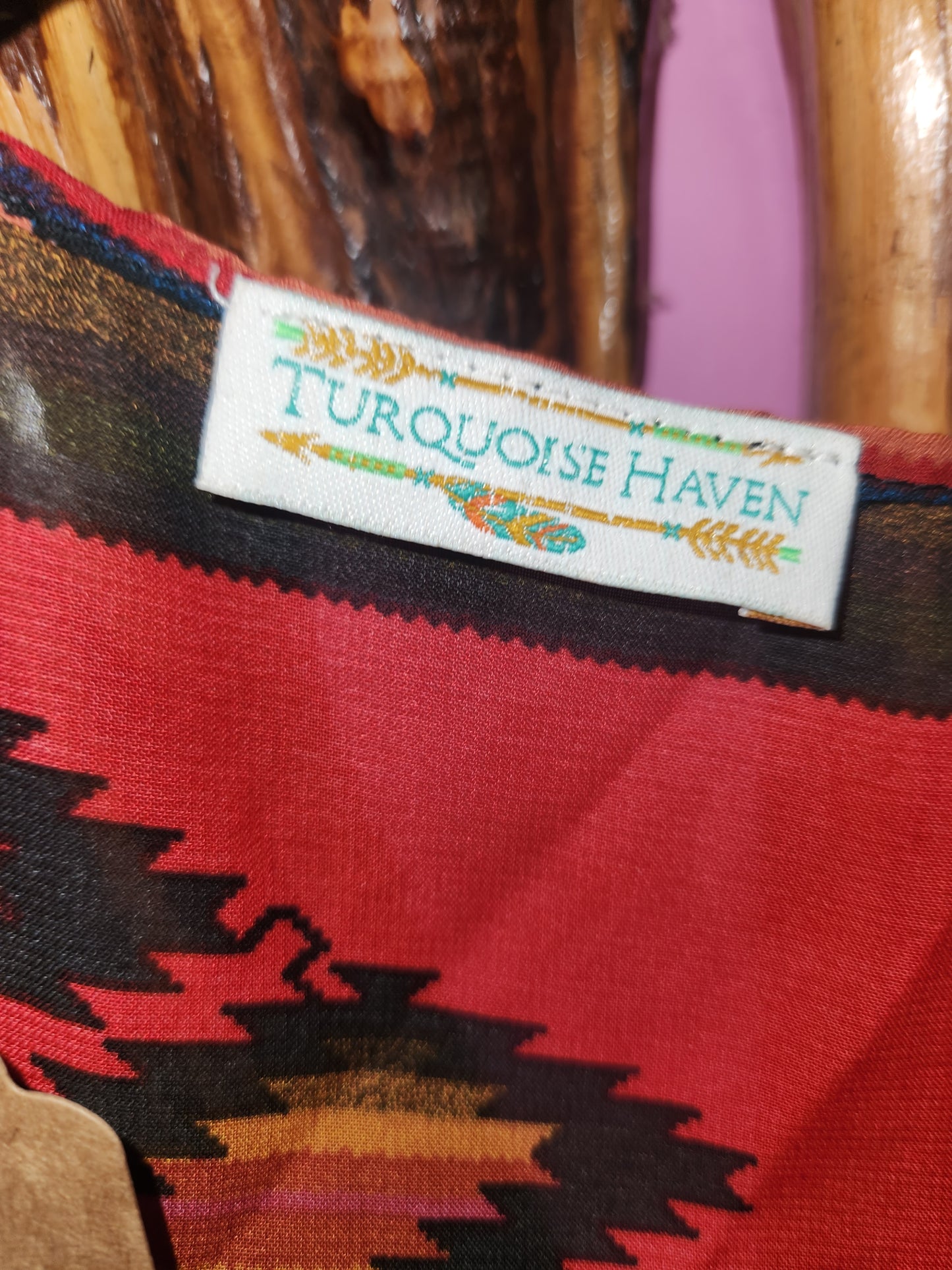 Turquoise Haven Sheer Kimono Vest Medium